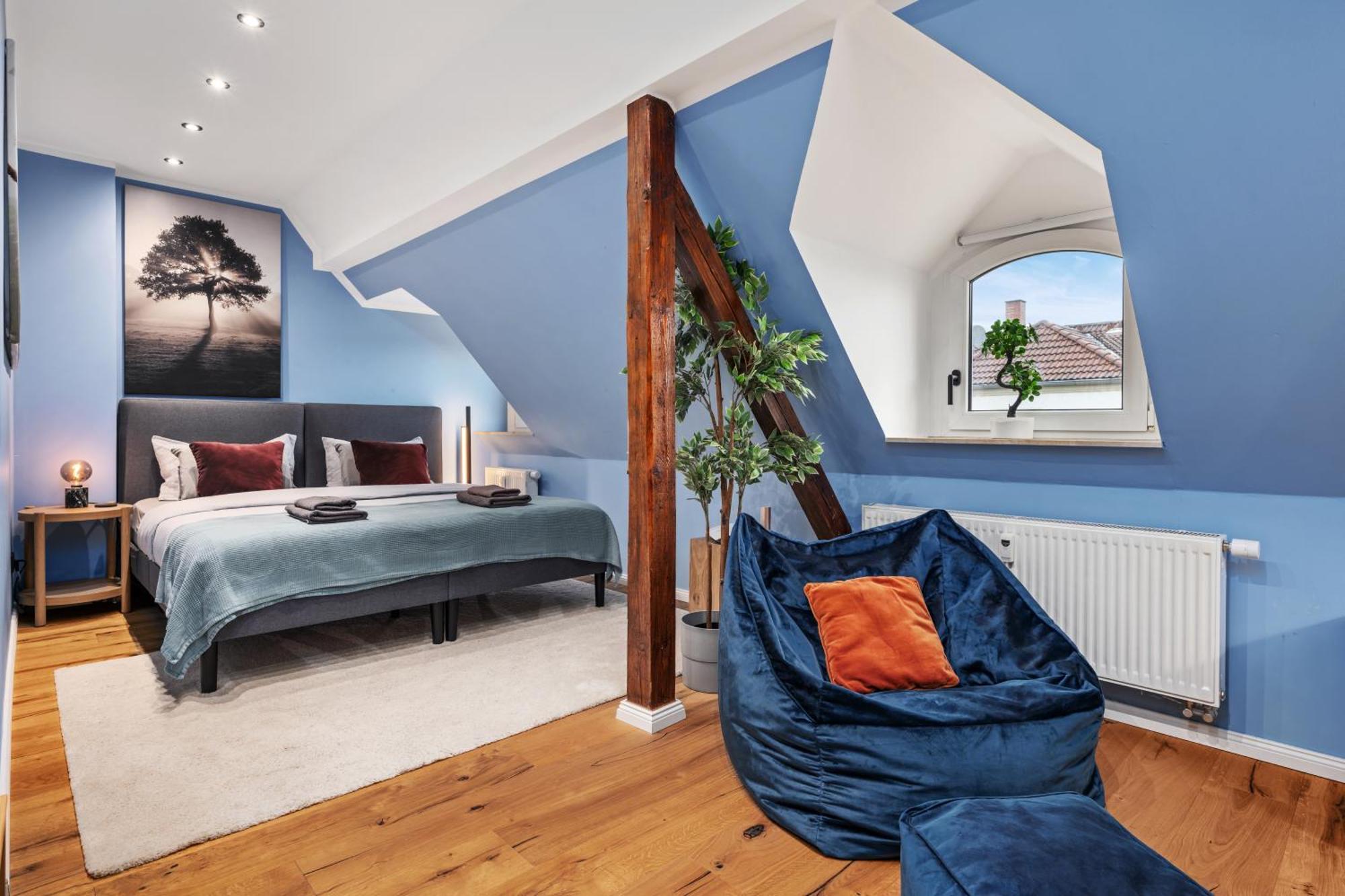 Edler Wohnraum Modernes Vorstadtstudio Mit Emma-Bett, Garten & Kaffeevollautomat Zwickau Exteriér fotografie